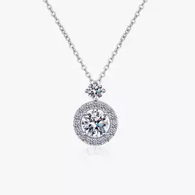 1 Carat Moissanite 925 Sterling Silver Necklace