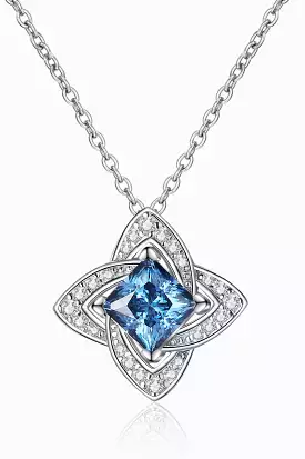 1 Carat Moissanite Floral Pendant Necklace