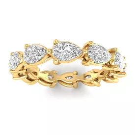 14K & 18K Gold Pear East West Diamond Eternity Ring