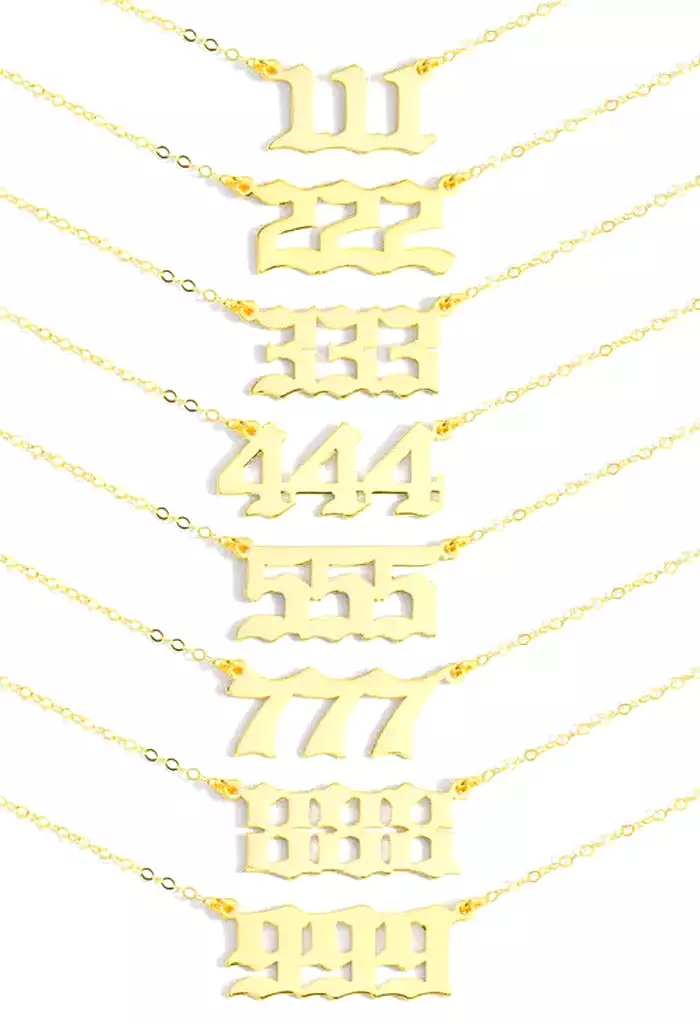 14K Gold Angel Number 999 Necklace