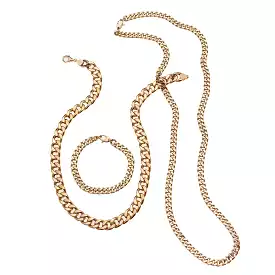 14K Gold Flat Cuban Link Necklace 6.5mm