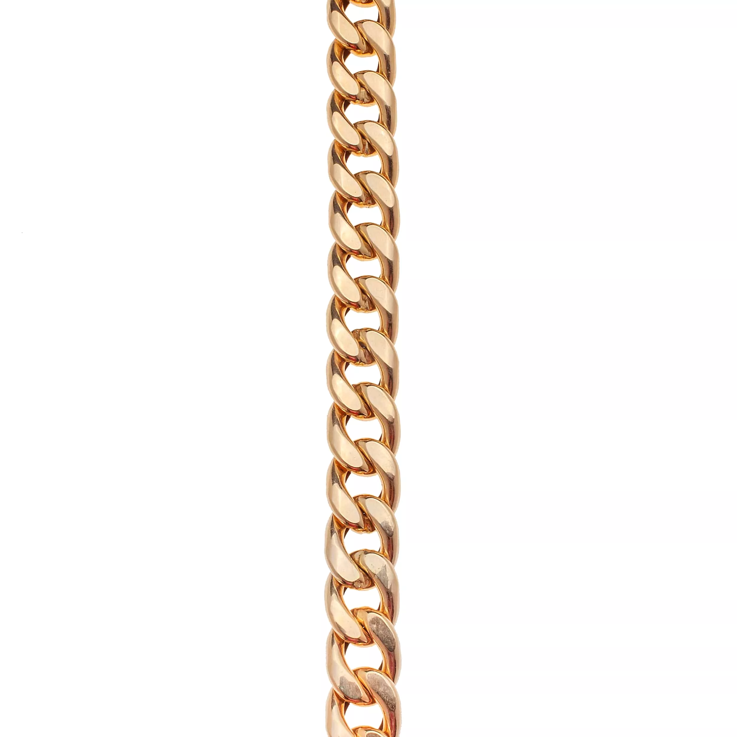 14K Gold Flat Cuban Link Necklace 6.5mm