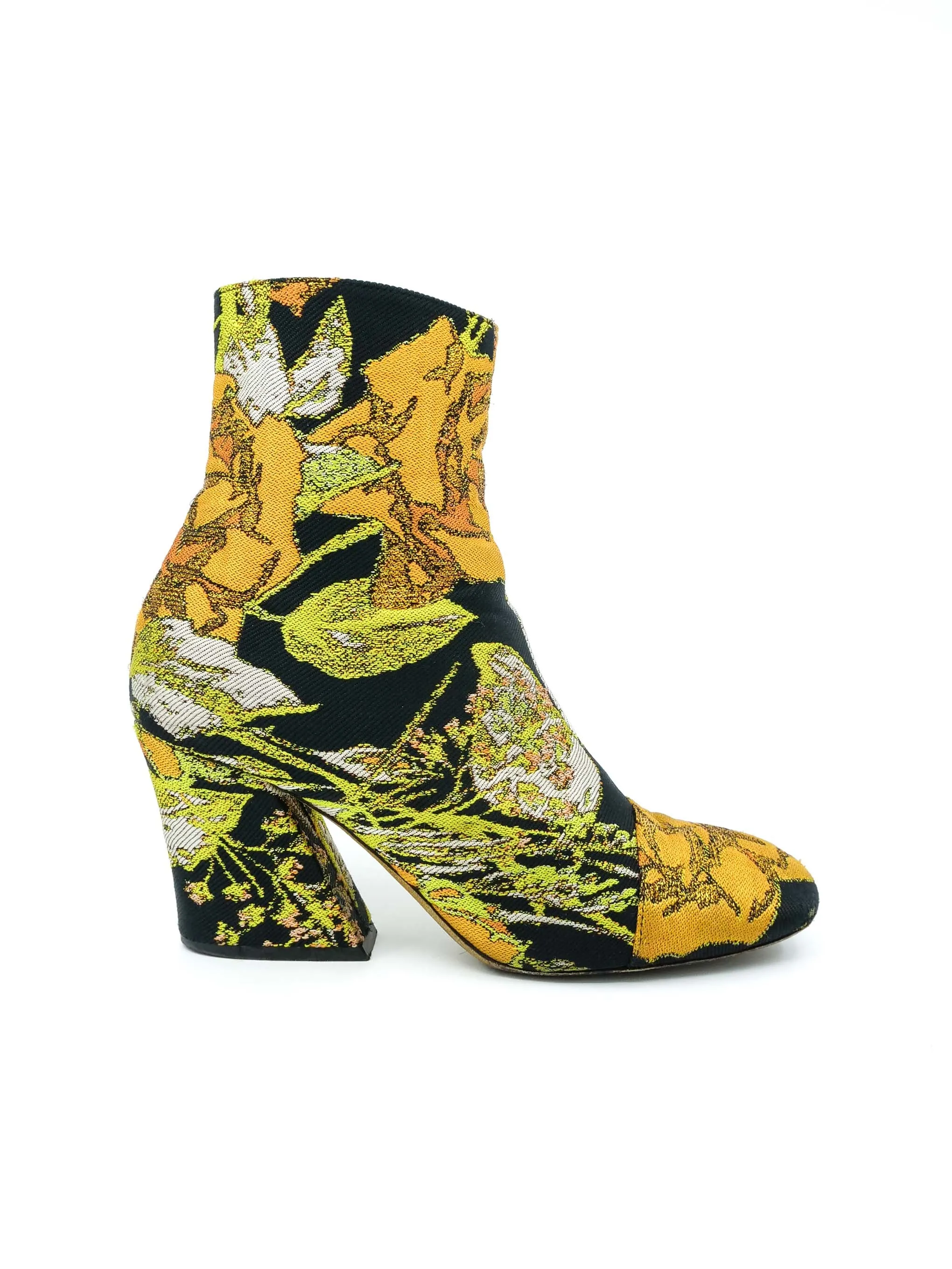 2018 Dries Van Noten Marigold Brocade Boots, 38.5