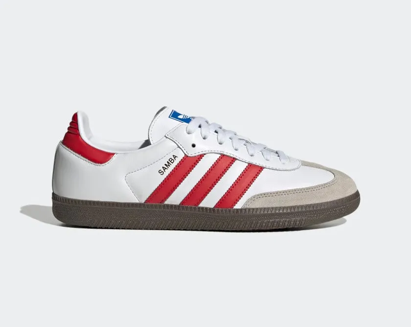 Adidas Samba OG Footwear White Better Scarlet Supplier Color IG1025