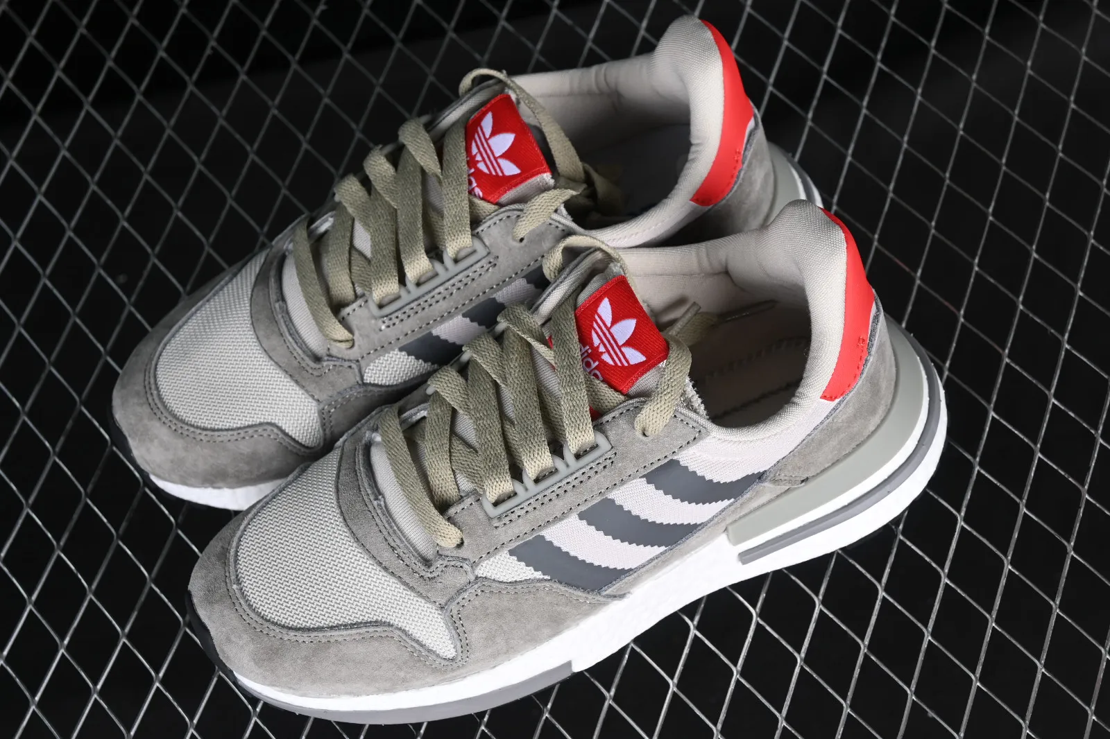 Adidas ZX 500 RM Grey Four Scarlet Footwear White B42204