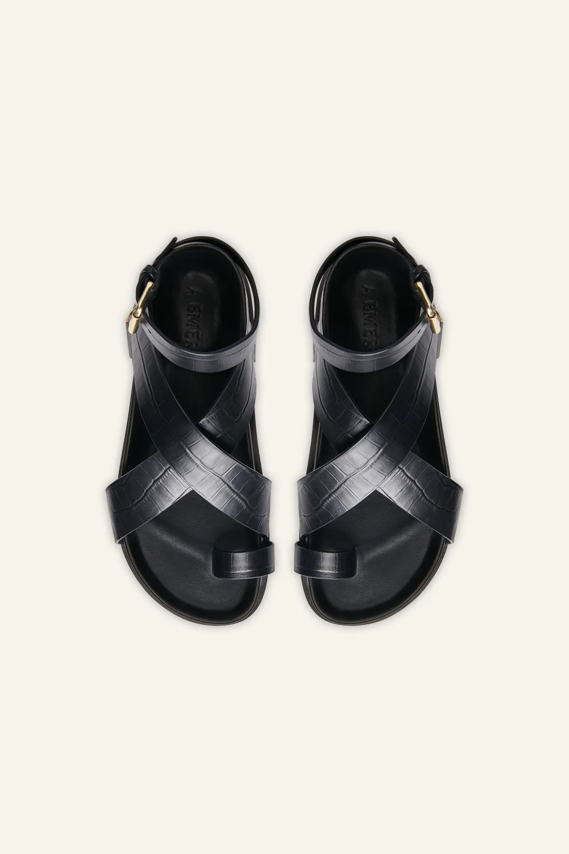  A.Emery      The Jalen Sandal - Black Croc 