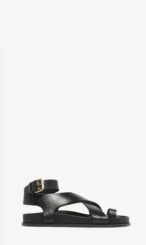  A.Emery      The Jalen Sandal - Black Croc 