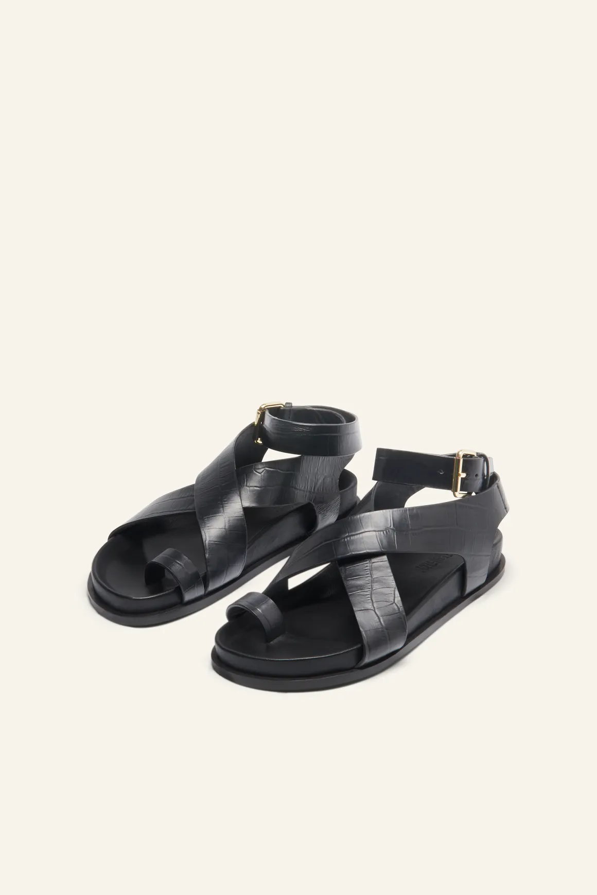  A.Emery      The Jalen Sandal - Black Croc 