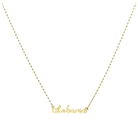 Alabama Gold State Name Necklace