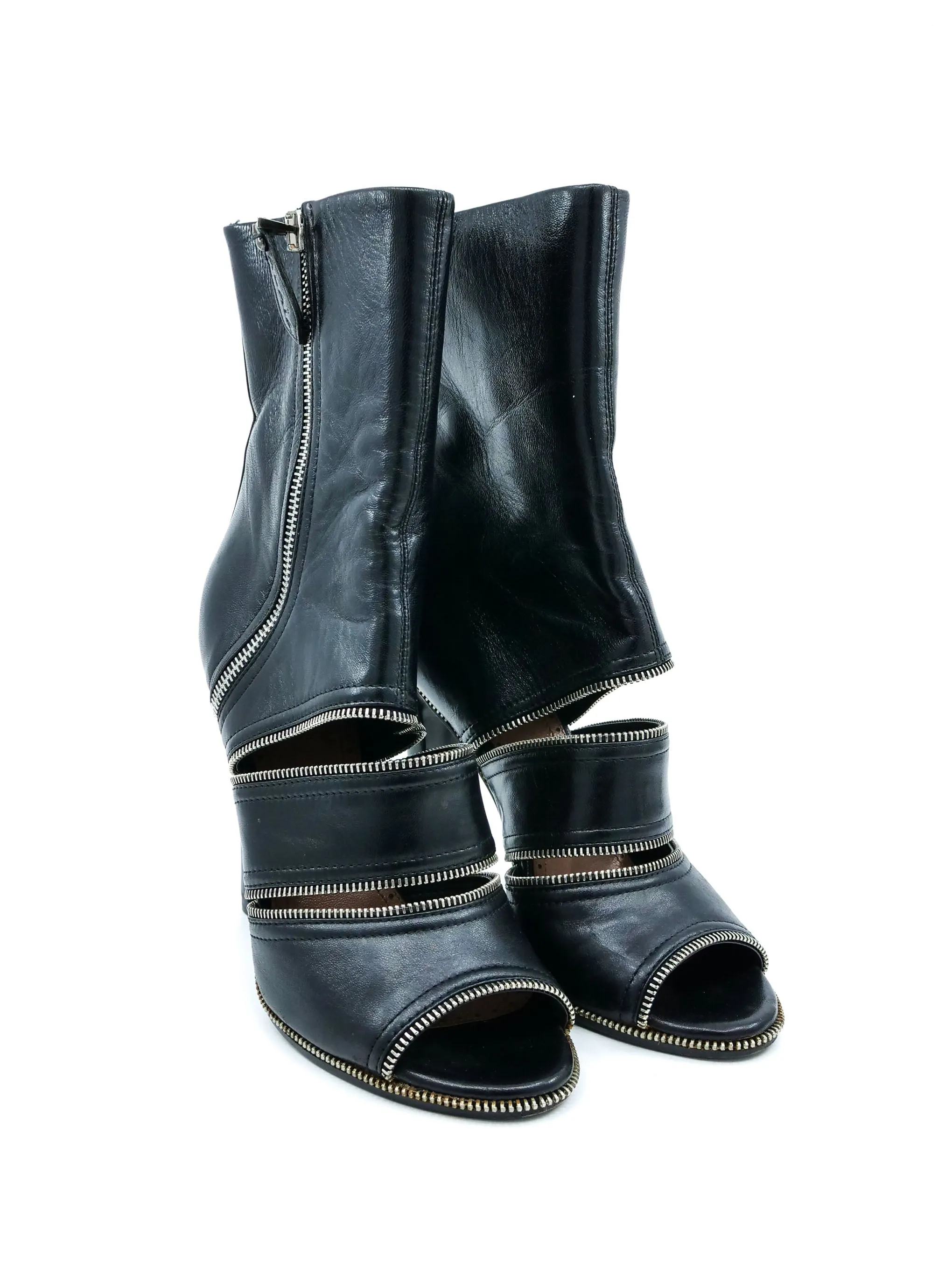 Alaia Cutout Zipper Boots, 36