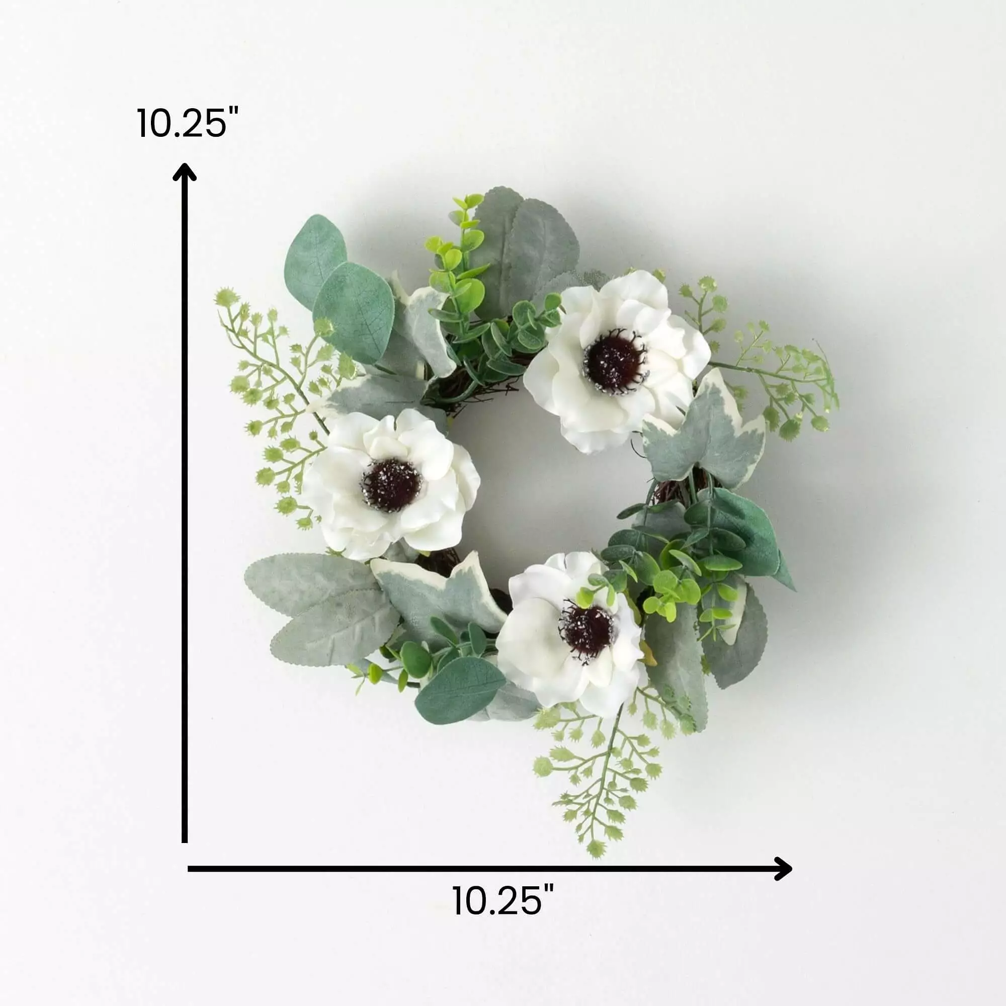 Anemone Silvery Mini Wreath