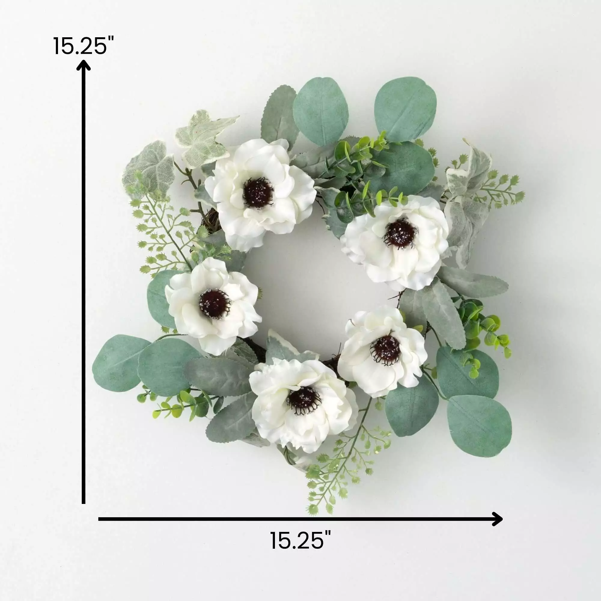 Anemone Silvery Small Wreath