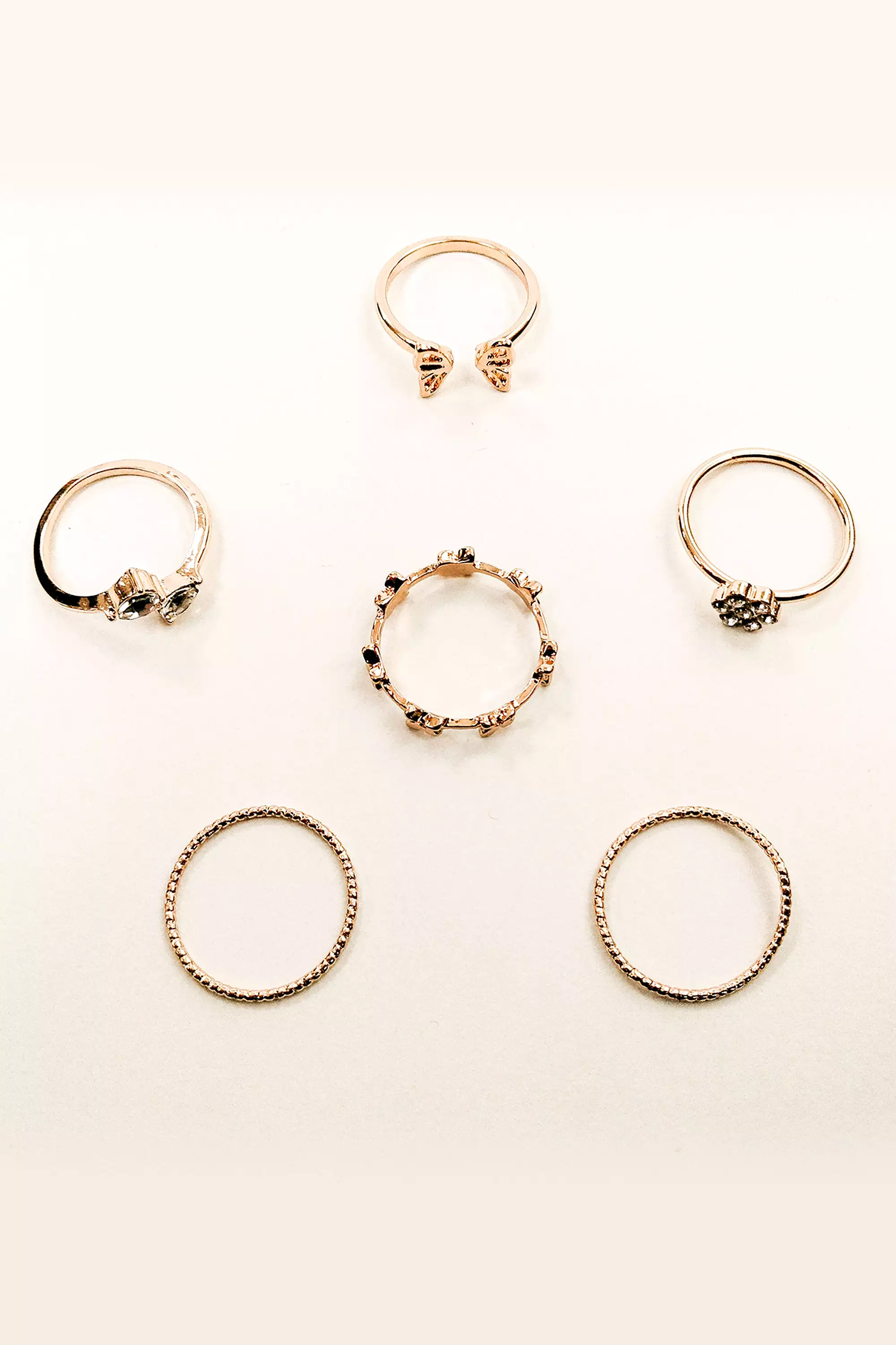 Assorted Butterfly Ring Set