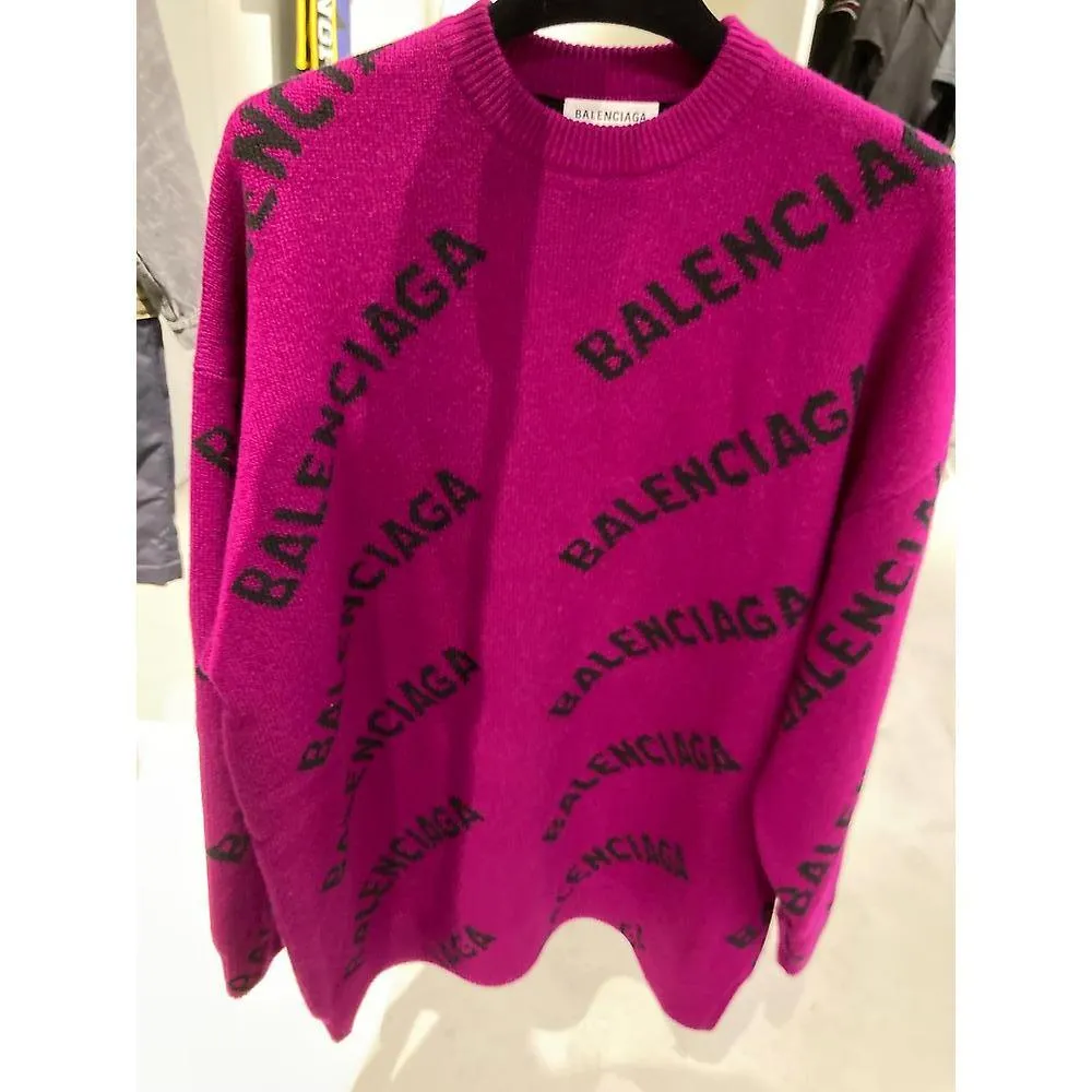 BALENCIAGA  |Crew Neck Casual Style Unisex Wool Street Style Long Sleeves