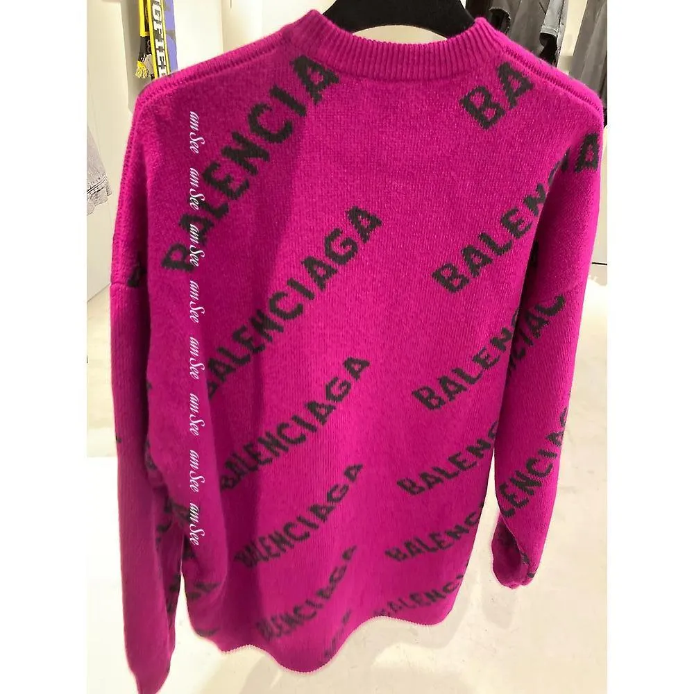 BALENCIAGA  |Crew Neck Casual Style Unisex Wool Street Style Long Sleeves