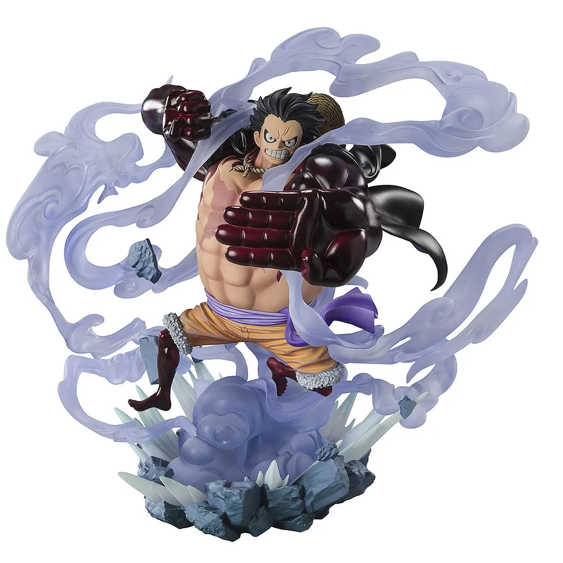 Bandai Figuarts Zero One Piece Extra Battle Monkey D. Luffy Gear 4 Battle Of Monsters On Onigashima Figure (burgundy)