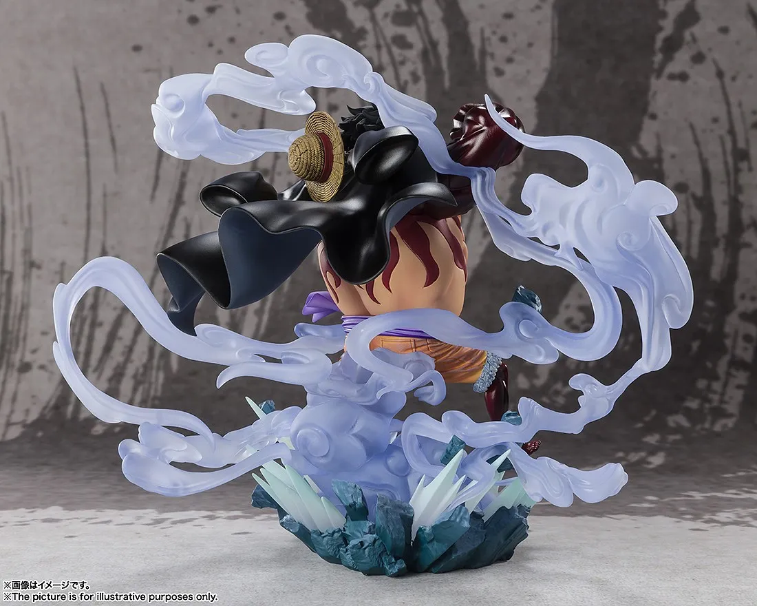 Bandai Figuarts Zero One Piece Extra Battle Monkey D. Luffy Gear 4 Battle Of Monsters On Onigashima Figure (burgundy)