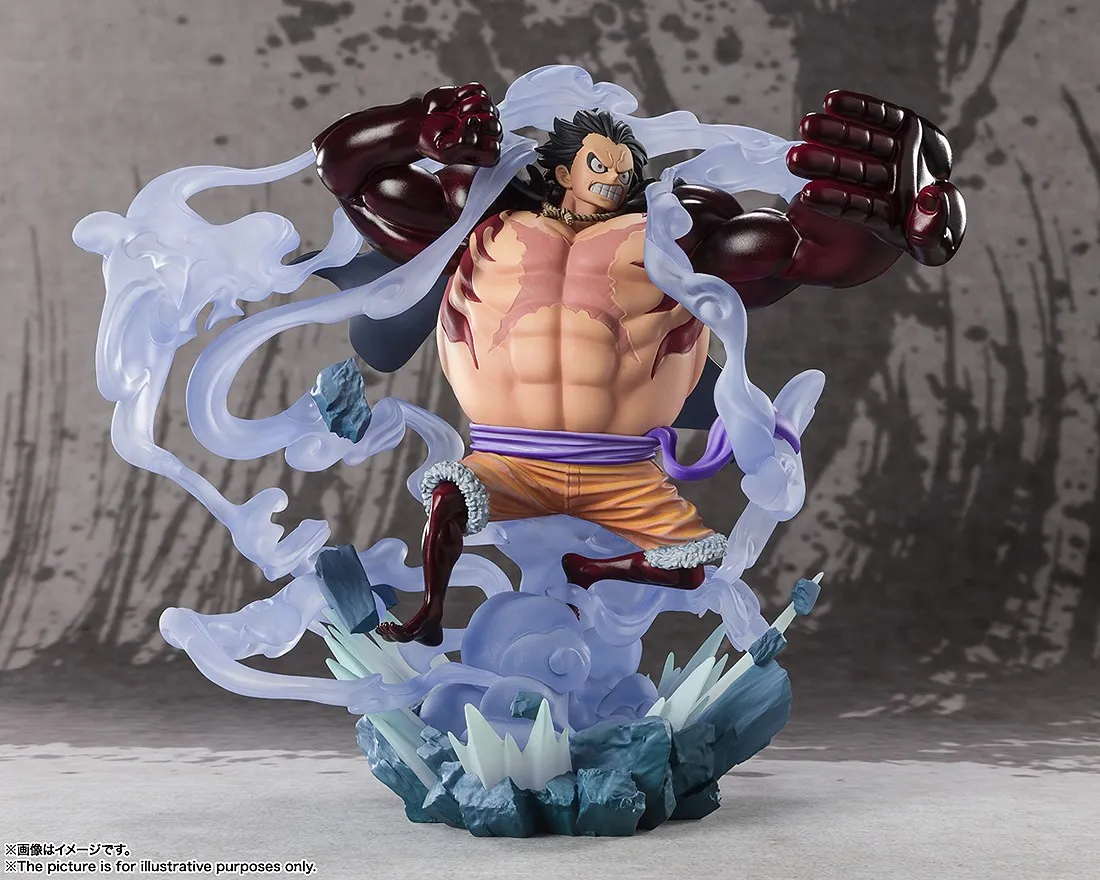 Bandai Figuarts Zero One Piece Extra Battle Monkey D. Luffy Gear 4 Battle Of Monsters On Onigashima Figure (burgundy)