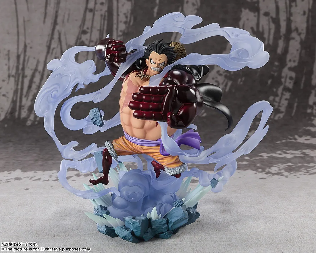 Bandai Figuarts Zero One Piece Extra Battle Monkey D. Luffy Gear 4 Battle Of Monsters On Onigashima Figure (burgundy)