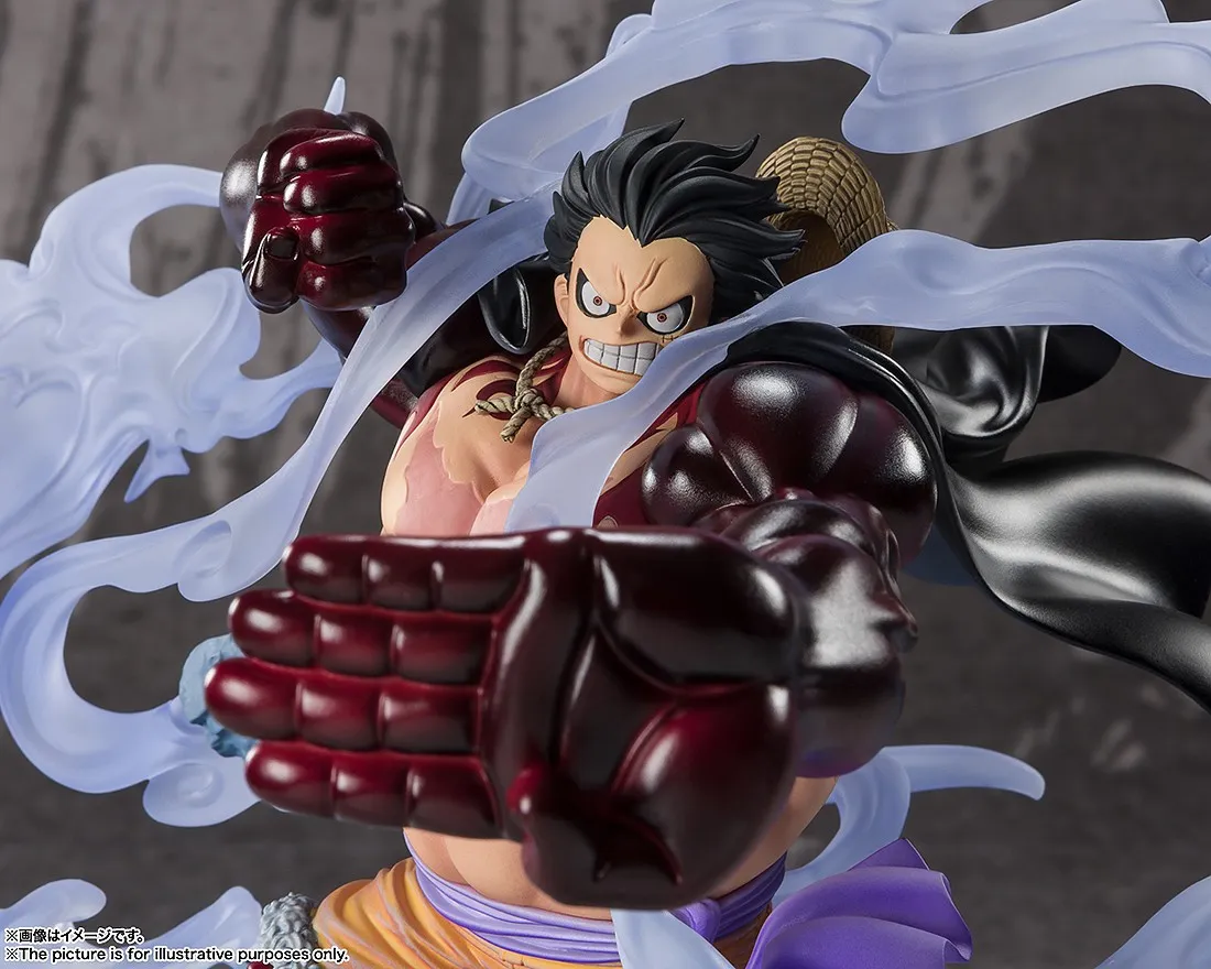 Bandai Figuarts Zero One Piece Extra Battle Monkey D. Luffy Gear 4 Battle Of Monsters On Onigashima Figure (burgundy)