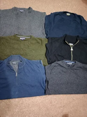 Barbour and patagonia sweaters