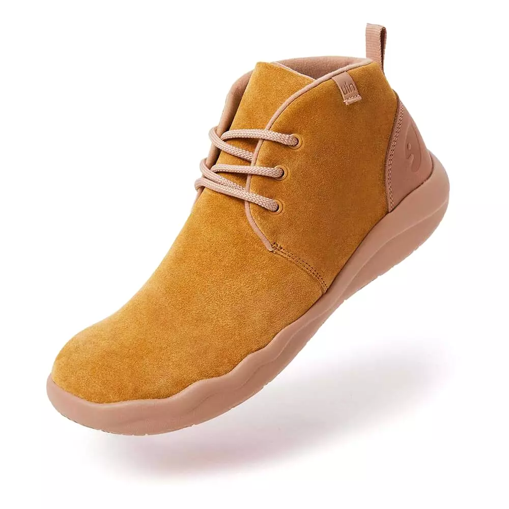 Bilbao Khaki Cow Suede Lace-up Boots Men