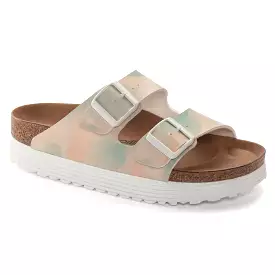 Birkenstock Women's Arizona Platform Vegan Birko-Flor (Watercolor Pink/Blue)