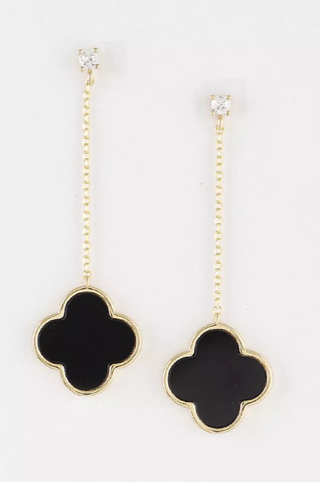 Black Gold Dangle Earrings