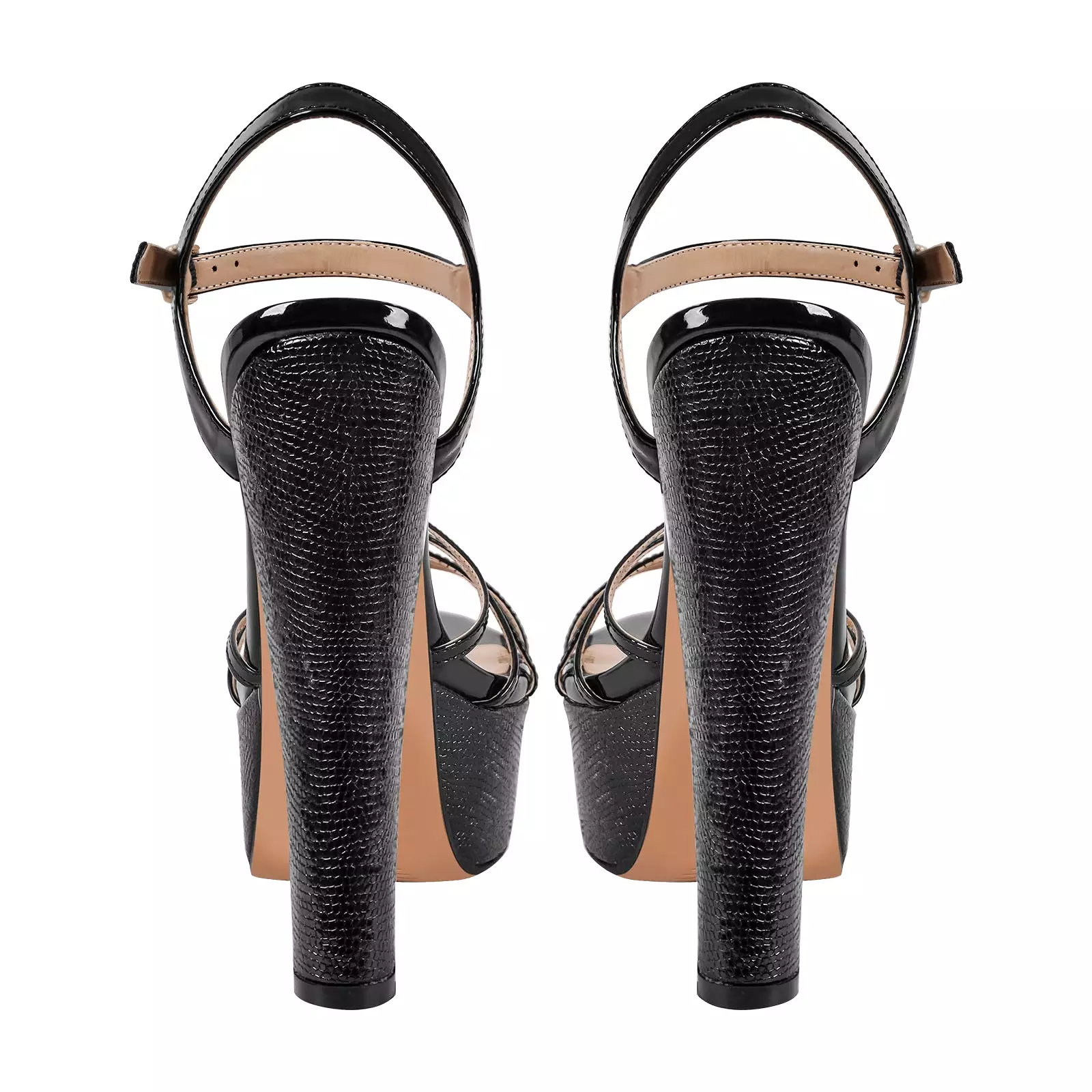 Buckle Strap Platform Chunky High Heels Sandals