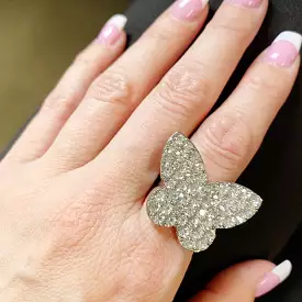 Butterfly Rhinestone Bling Ring