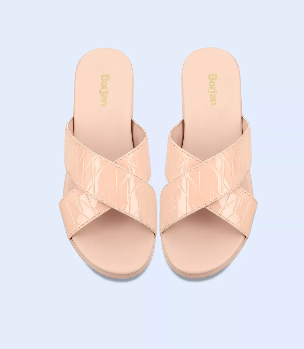 BW7783-TEA PINK-Women Platform Slippers