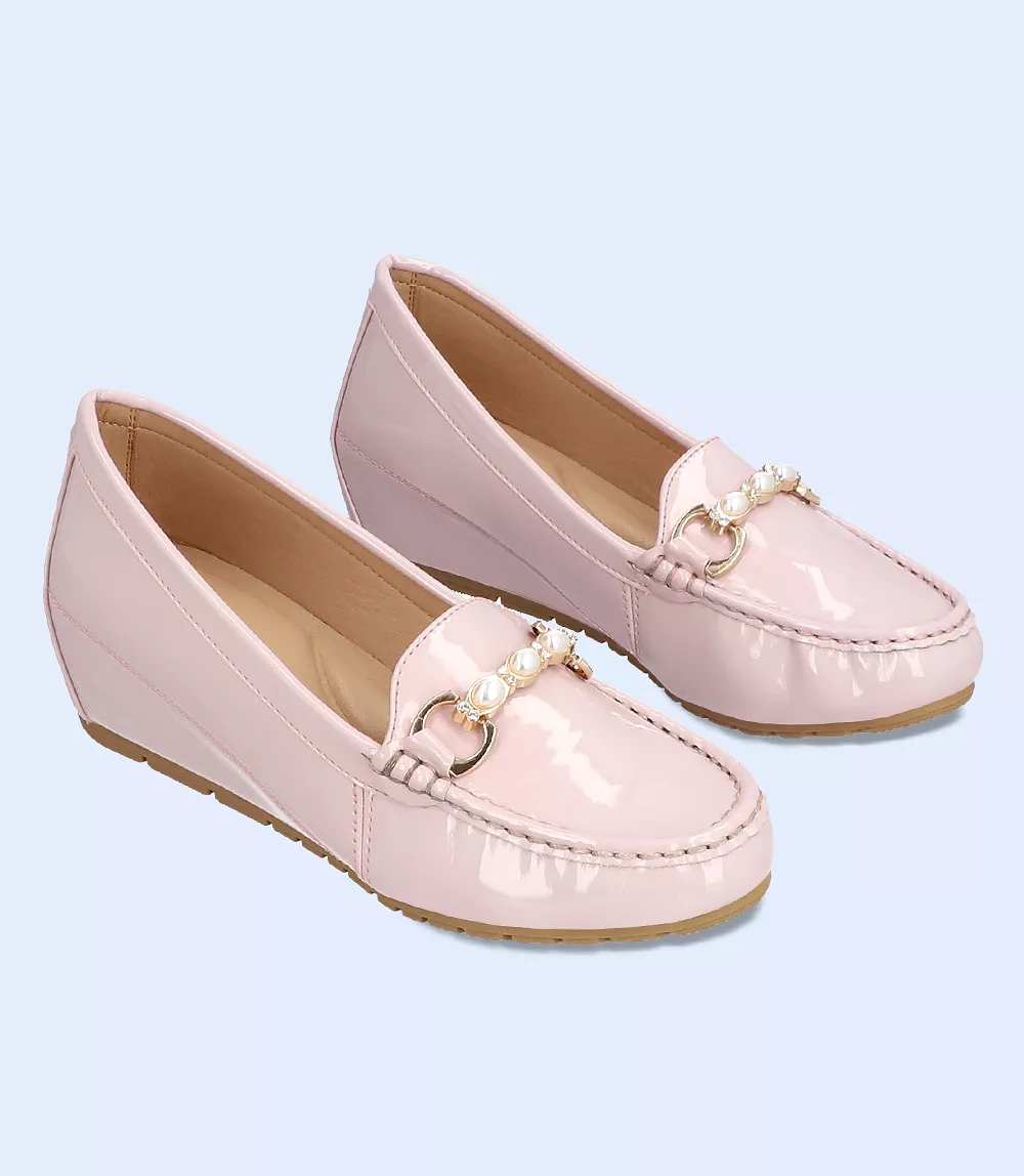 BW8304-TEA PINK-Women Comfort Moccasins