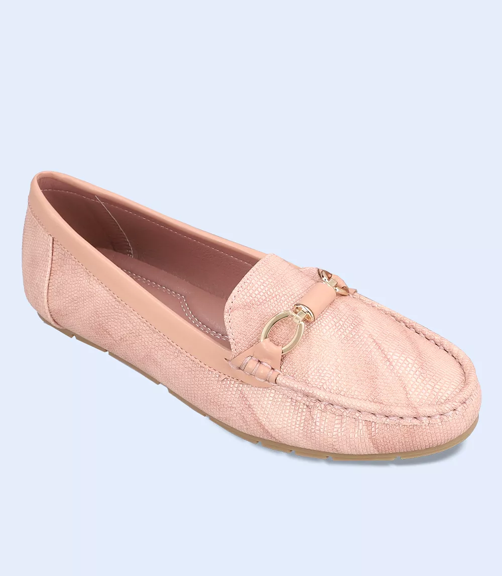 BW8461-TEA PINK-Women Comfort Moccasins