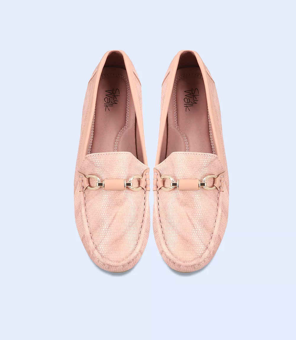 BW8461-TEA PINK-Women Comfort Moccasins