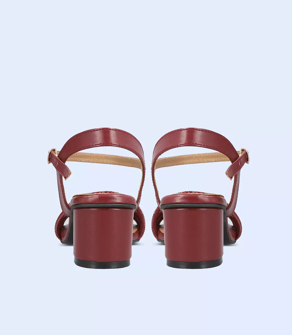 BW9343-MAROON-Women Sandal