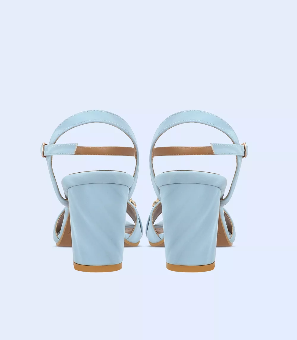 BW9347-LIGHT BLUE-Women Sandal Heel