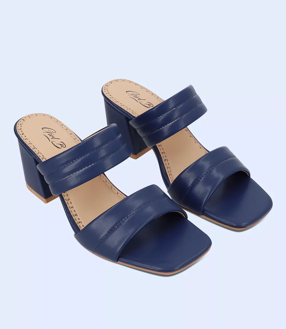 BW9393-NAVY-Women Slipper Heel