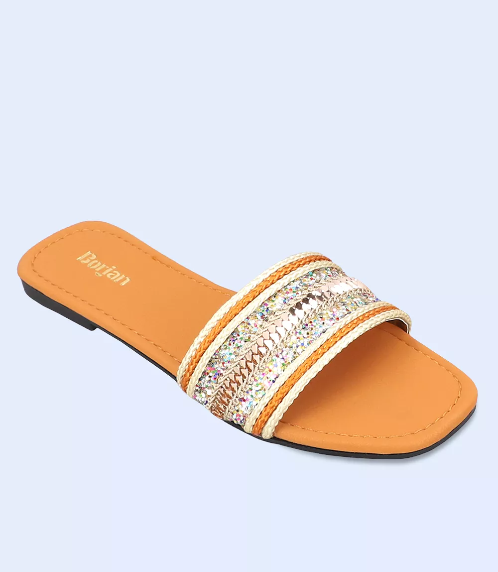 BW9484-TAN-Women Slippers