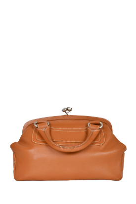 Celine Brown Leather Vintage 'Boogie' Top Handle Bag