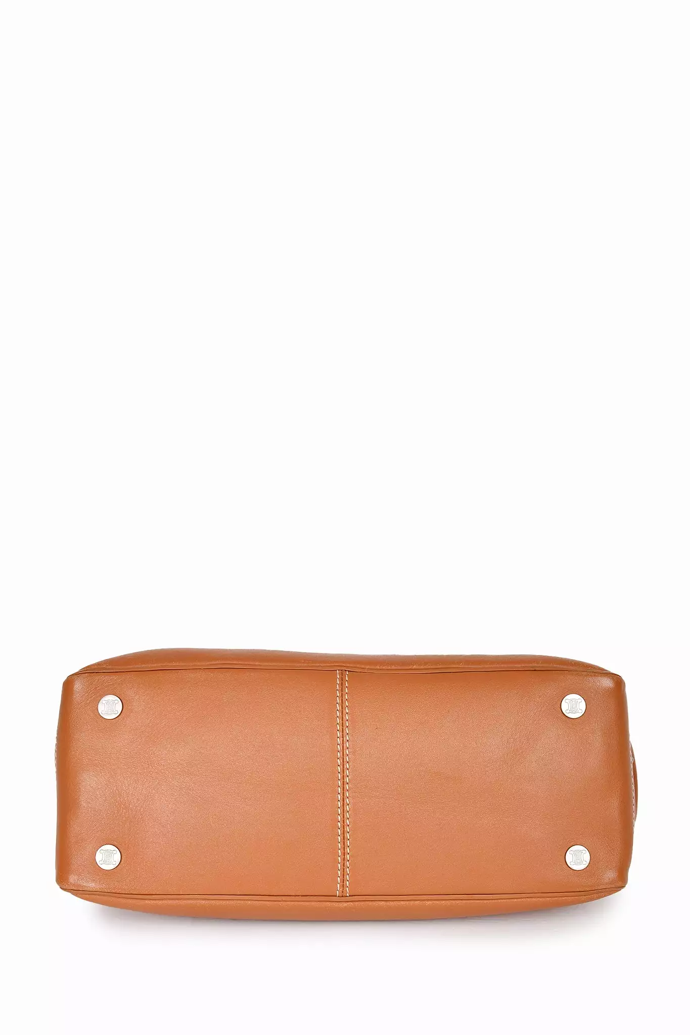 Celine Brown Leather Vintage 'Boogie' Top Handle Bag