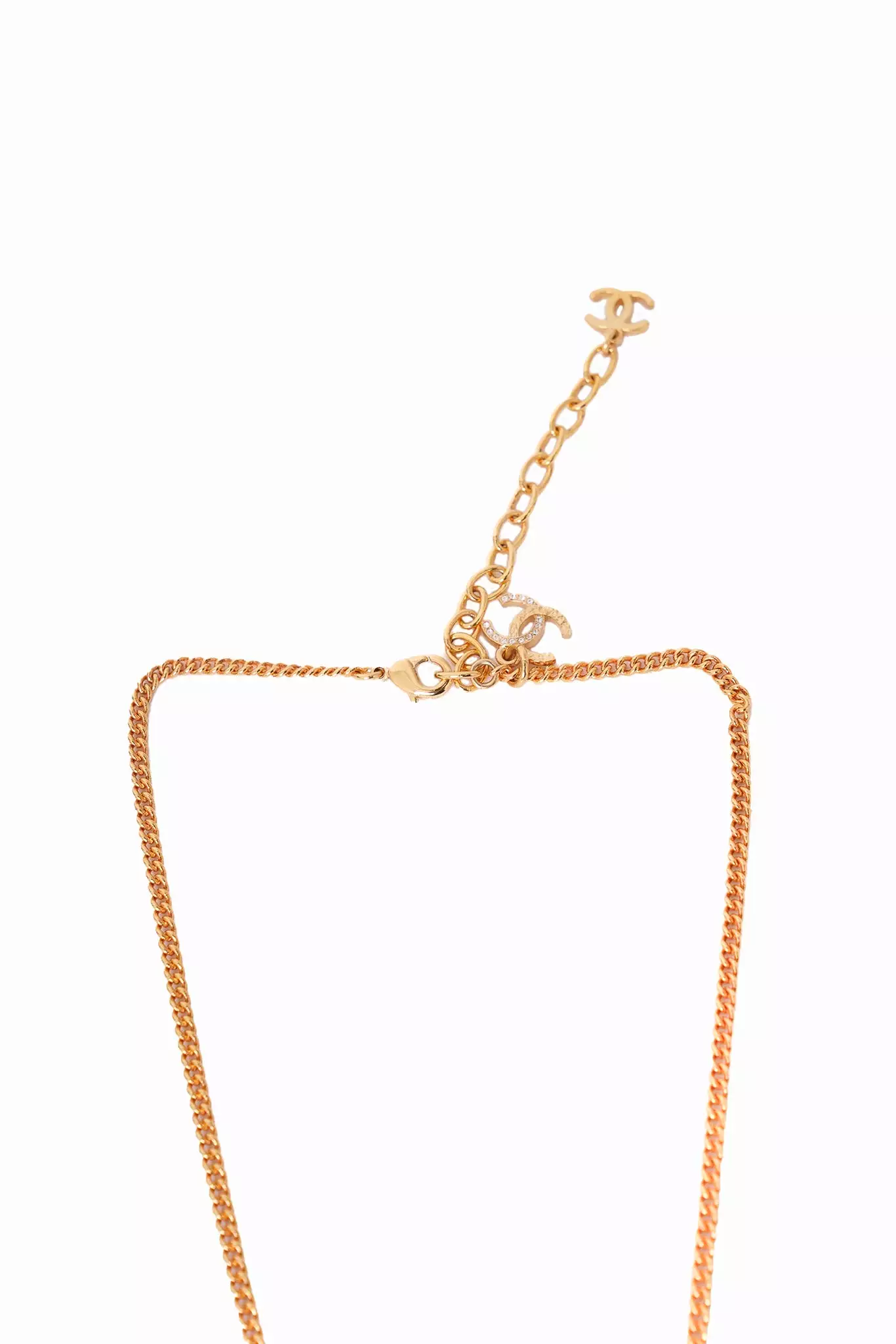 Chanel Gold Tone Africa Map Pendant Necklace