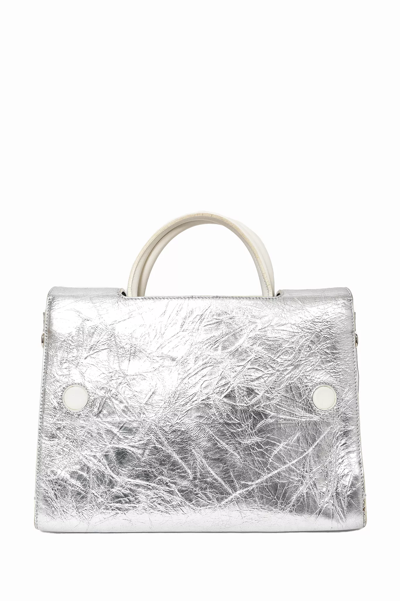 Christian Dior Silver Leather Diorever Top Handle Bag