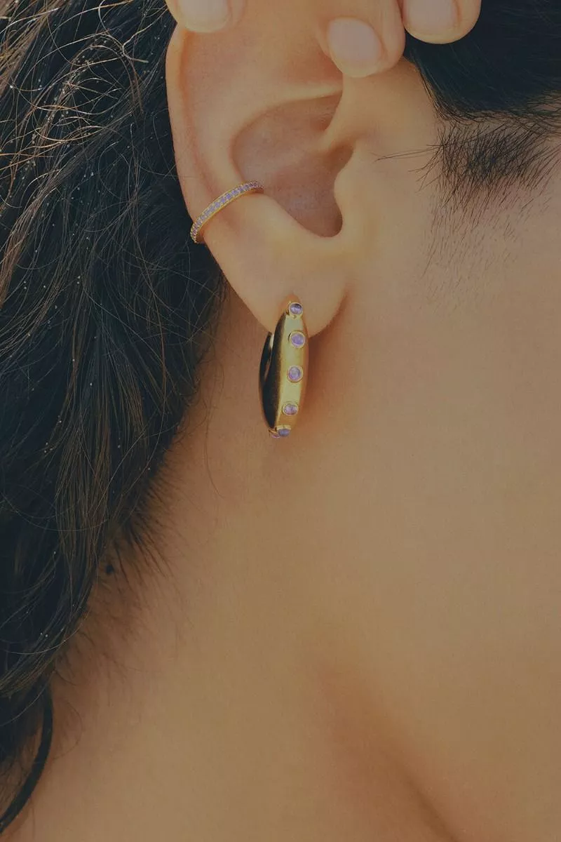 Colore Earcuff, Gold/Mint