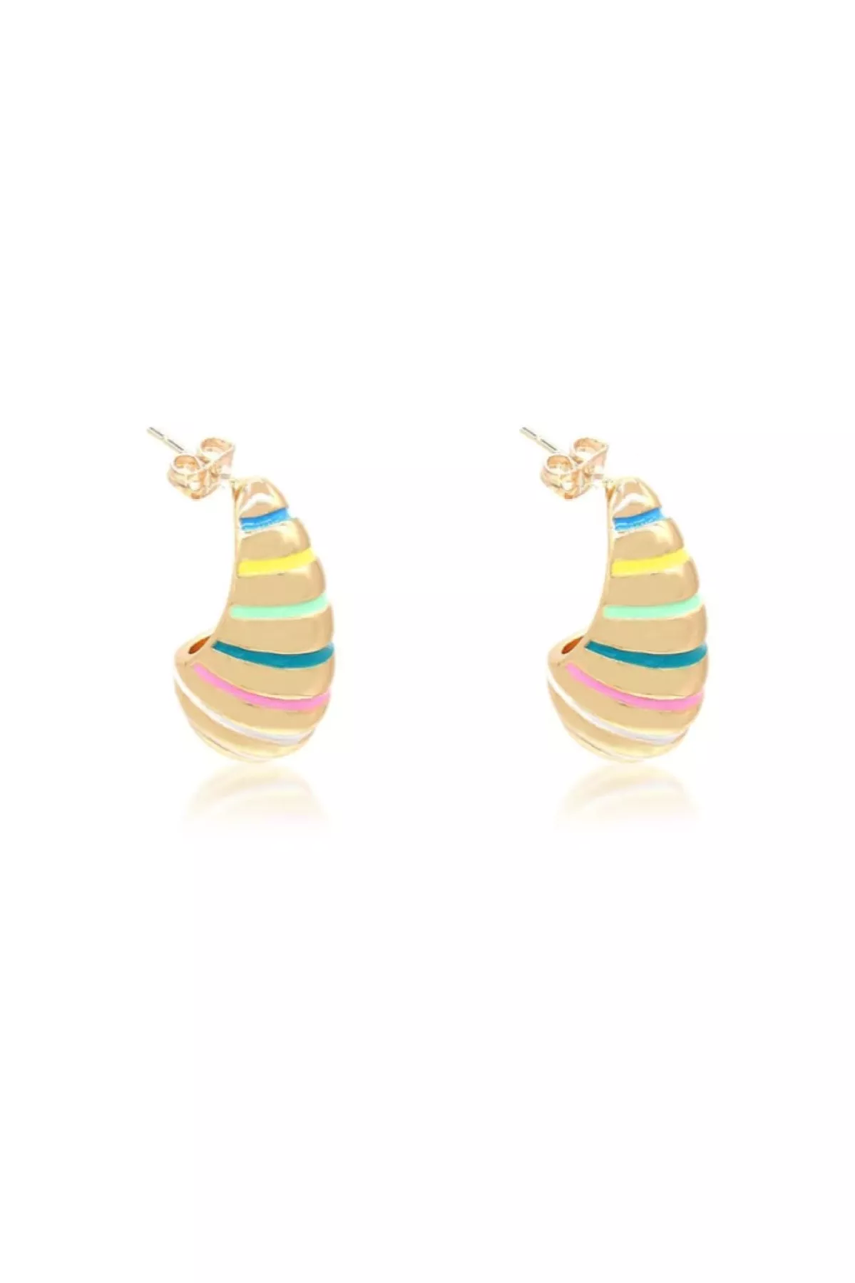 Colorful Teardrop Water Drop Earrings 18k Gold Filled