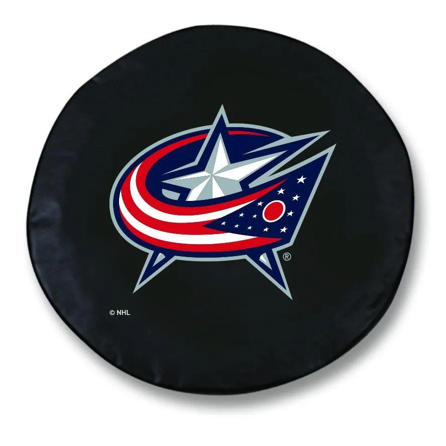 Columbus Blue Jackets HBS Black Vinyl Fitted Car Tire Cover