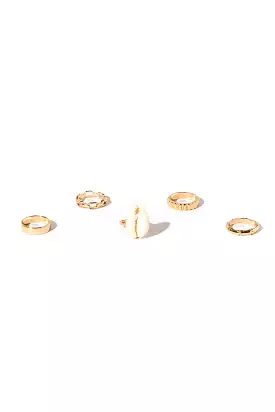 Cowrie Shell Ring Set