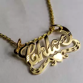 Custom Name Single Plate Nameplate Necklace Pendant Personalized Gold Stainless Steel Charm Necklace Women