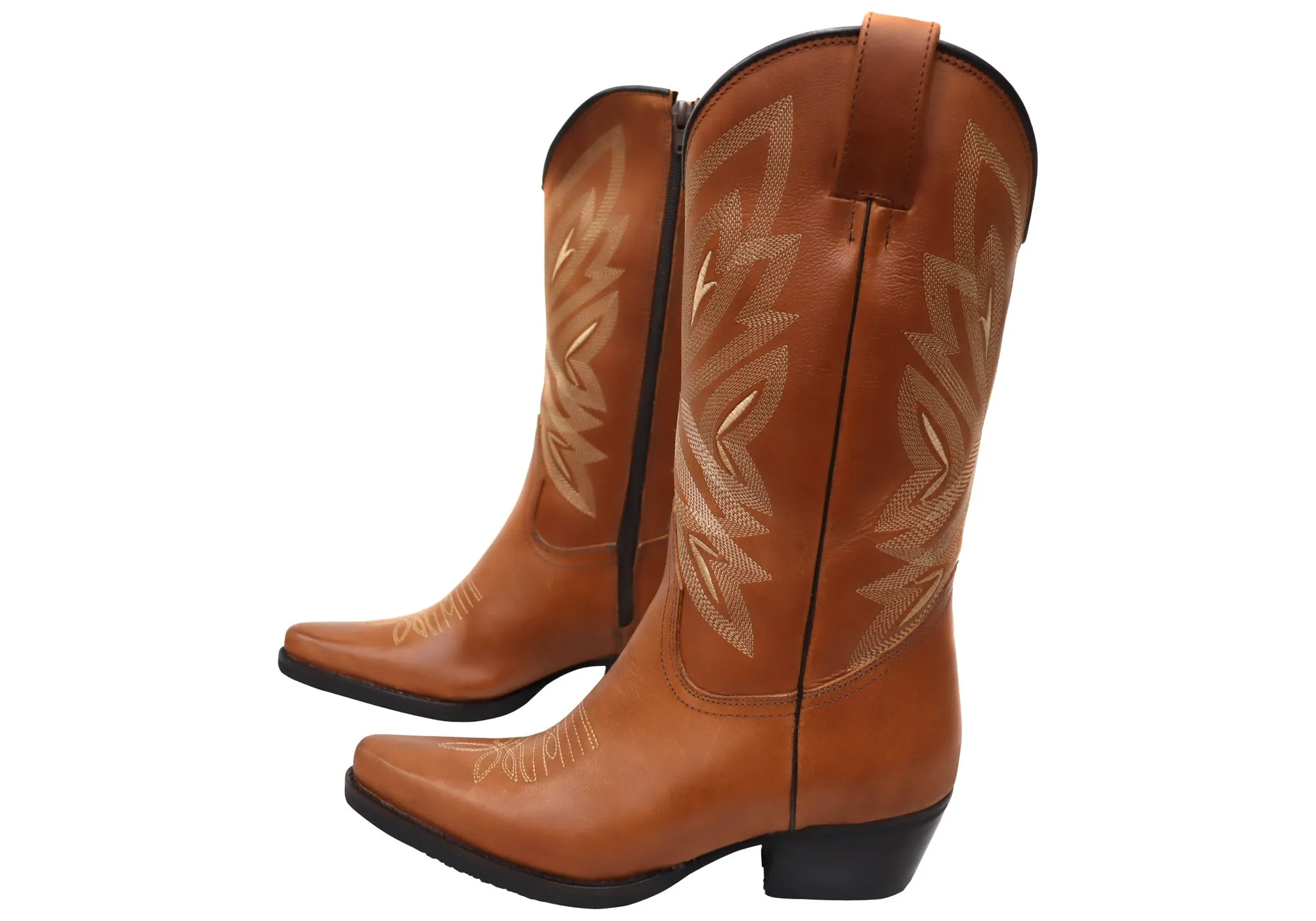 D Milton Eleanor Womens Comfortable Leather Western Cowboy Boots