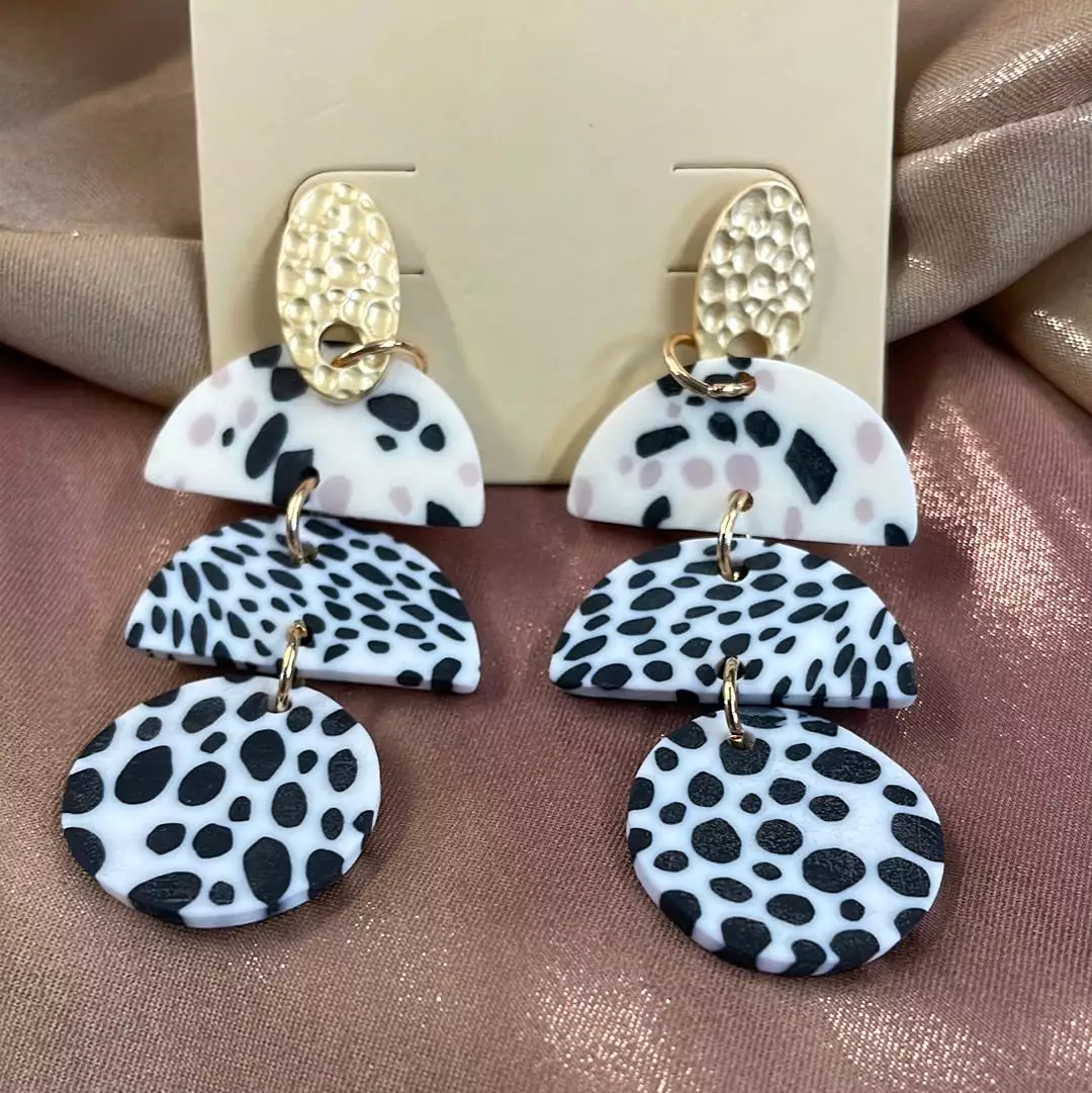 Dalmatian Dangle Earrings