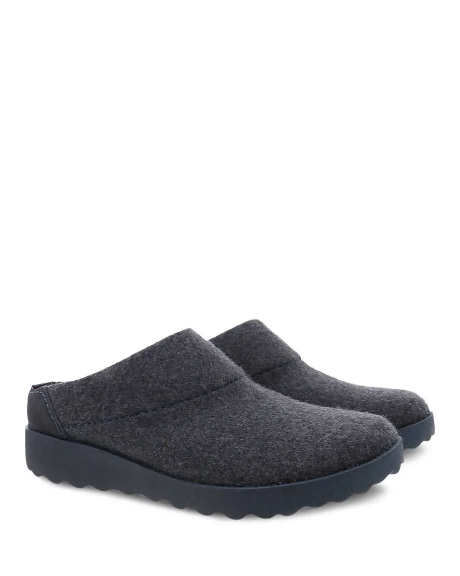 Dansko Womens Lucie Wool Clog- Charcoal Wool